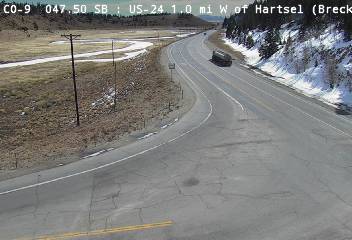 CO 9 - CO-9  047.50 @ US-24 1.0 mi  W of Hartsel - Traffic furthest from camera is travelling East on US-24 - (12974) - Denver and Colorado