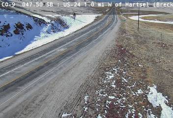 CO 9 - CO-9  047.50 @ US-24 1.0 mi  W of Hartsel - Traffic closest to camera is travelling West on US-24 - (13434) - Denver and Colorado