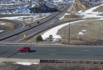 C-470 - C-470  005.65 WB @ US-285 Hampden Ave - Traffic closest to camera travelling southbound on US-285 - (12394) - Denver and Colorado