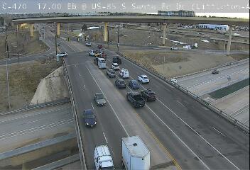 C-470 - C-470  017.00 EB @ US-85 S Santa Fe Dr - Traffic closest to camera travelling southbound on Santa Fe Dr - (13461) - Denver and Colorado