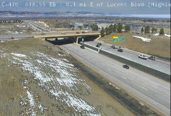 C-470 - C-470  018.50 EB : 0.1 mi E of Lucent Blvd - Traffic closest to camera travelling eastbound on C-470 - (12246) - Denver and Colorado