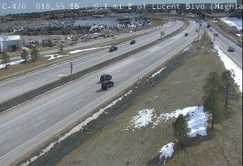 C-470 - C-470  018.50 EB : 0.1 mi E of Lucent Blvd - Traffic closest to camera travelling eastbound on C-470 - (12247) - Denver and Colorado