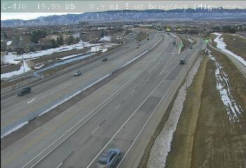 C-470 - C-470  019.90 WB : 0.5 mi E of Broadway - Traffic closest to camera travelling westbound on C-470 - (11663) - Denver and Colorado