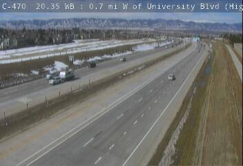 C-470 - C-470  020.35 WB : 0.7 mi W of University Blvd - Traffic closest to camera travelling westbound on C-470 - (11678) - Denver and Colorado