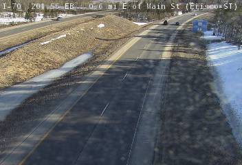 I-70 - I-70  201.55 EB : 0.6 mi E of Main St - Traffic closest to camera is travelling East - (13905) - Denver and Colorado