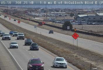 US 50 - US-50  308.25 WB : 1.0 mi E of McCulloch Blvd E - Traffic furthest from camera is traveling East - (13891) - Denver and Colorado