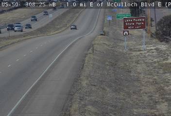 US 50 - US-50  308.25 WB : 1.0 mi E of McCulloch Blvd E - Traffic closest to camera is traveling West - (13892) - Denver and Colorado