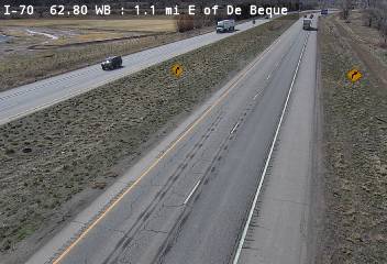 I-70 - I-70  62.80 WB : 1.1 mi E of Debeque - Traffic closest to camera is travelling West - (13919) - Denver and Colorado