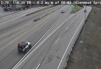 I-70 - I-70  116.20 EB @ SH-82 Glenwood Sprgs - Traffic closest to camera is travelling East - (13924) - Denver and Colorado