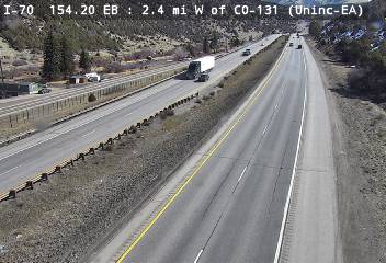 I-70 - I-70  154.20 EB : 2.4 mi W of CO-131 - Traffic closest to camera is travelling East - (13938) - Denver and Colorado