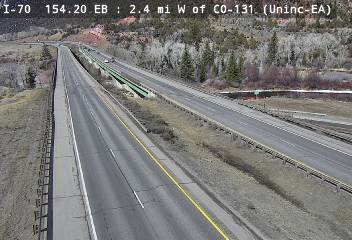 I-70 - I-70  154.20 EB : 2.4 mi W of CO-131 - Traffic furthest from camera is travelling West - (13939) - Denver and Colorado