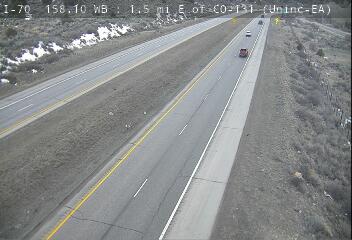 I-70 - I-70  158.10 WB : 1.5 mi E of CO-131 - Traffic closest to camera is travelling West - (13951) - Denver and Colorado
