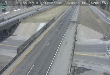 I-70 - I-70  166.65 WB @ Nottingham Rd/Avon Rd - Traffic closest to camera is travelling West - (13961) - Denver and Colorado