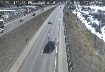 I-70 - I-70  169.60 EB : 0.7 mi E of US-6 Eagle Int - Traffic closest to camera is travelling East - (13940) - Denver and Colorado