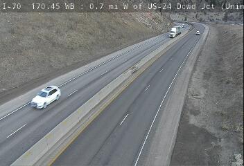 I-70 - I-70  170.45 WB : 0.7 mi W of US24/US6 Int - Traffic furthest from camera is travelling East - (13964) - Denver and Colorado