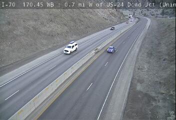 I-70 - I-70  170.45 WB : 0.7 mi W of US24/US6 Int - Traffic closest to camera is travelling West - (13965) - Denver and Colorado