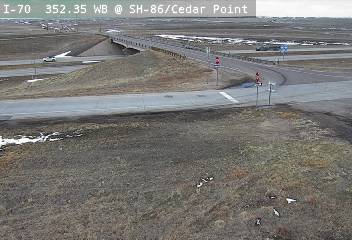I-70 - I-70  352.35 WB @ SH-86/Cedar Point - South Bound Traffic - (14127) - Denver and Colorado