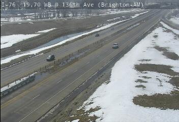 I-76 - I-76  019.70 WB @ 136th Ave - Traffic in lanes closest to camera moving West - (14173) - USA