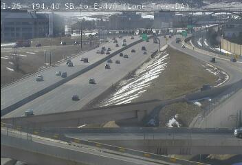 I-25 - I-25  194.40 SB to E-470 - Traffic in lanes closest to camera moving West - (11325) - Denver and Colorado