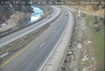 I-70 - I-70  117.70 WB : W side of No Name Tunnel - Traffic closest to camera is travelling West - (14281) - Denver and Colorado