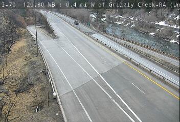 I-70 - I-70  120.80 WB @ Grizzly Creek - Traffic furthest from camera is travelling East - (14286) - Denver and Colorado