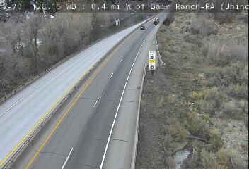 I-70 - I-70  128.20 WB : 0.5 mi W of Bair Ranch Rest Area - Traffic closest to camera is travelling West - (14273) - Denver and Colorado