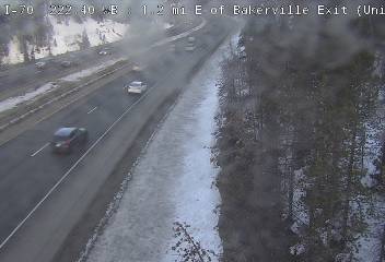 I-70 - I-70  222.30 WB : 1.1 mi E of Bakerville Exit - Traffic closest to camera is travelling West - (14407) - Denver and Colorado