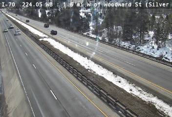 I-70 - I-70  224.05 WB : 1.6 mi W of Silverplume Int - Traffic in lanes closest to camera moving West - (11358) - Denver and Colorado