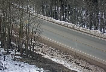 US 160 - US-160  278.40 WB @ La Veta Pass - Traffic furthest from camera is travelling East - (14270) - Denver and Colorado