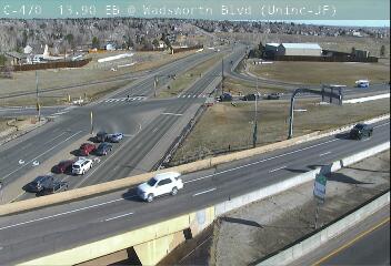 C-470 - C-470  013.90 EB @ Wadsworth Blvd - Traffic closest to camera is travelling North - (14293) - Denver and Colorado