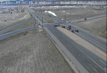 C-470 - C-470  013.90 EB @ Wadsworth Blvd - Traffic furthest from camera is travelling South - (14295) - Denver and Colorado