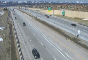 C-470 - C-470  018.00 EB : 0.4 mi W of Lucent Blvd - Traffic furthest from camera is travelling West - (14345) - Denver and Colorado