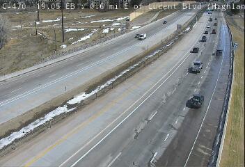 C-470 - C-470  019.05 EB : 0.6 mi E of Lucent Blvd - Traffic closest to camera is travelling East - (14342) - Denver and Colorado
