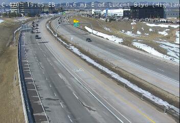 C-470 - C-470  019.05 EB : 0.6 mi E of Lucent Blvd - Traffic furthest from camera is travelling West - (14343) - Denver and Colorado