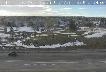 C-470 - C-470  022.90 WB : 0.8 mi E of Colorado Blvd - Traffic furthest  camera is treavelling East - (14308) - Denver and Colorado
