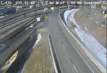 C-470 - C-470  025.95 WB : 0.2 mi W of I-25 NW Quadrant - Traffic closest to camera is travelling West - (14351) - Denver and Colorado