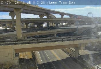 C-470 - C-470  026.15 WB @ I-25 - Traffic furthest from the camera is travelling East - (14314) - Denver and Colorado