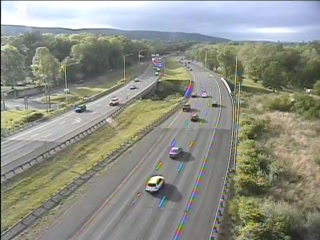 CAM 126 Southington I-84 EB Exit 30 - Marion Ave. (Traffic closest to the camera is traveling EAST) - Connecticut