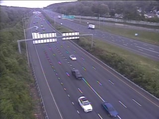 CAM 55 Plainville I-84 WB Exit 33 - W/O Crooked St. (Traffic closest to the camera is traveling WEST) - USA
