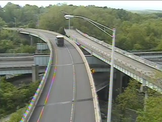 CAM 39 Farmington I-84 EB Rt. 9 NB Exit 32 - Ramp to I-84 WB (Traffic closest to the camera is traveling EAST) - Connecticut