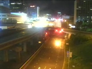 CAM 83 Hartford I-84 WB Exit 50 - Market St. (Traffic closest to the camera is traveling WEST) - USA