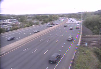 CAM 134 New Haven I-91 NB Exit 8 Off Ramp - Rt. 80 (Foxon Blvd.) (Traffic closest to the camera is traveling NORTH) - Connecticut
