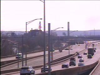 CAM 86 Hartford I-91 SB Exit 29A - Whitehead Hwy. (Traffic closest to the camera is traveling SOUTH) - USA