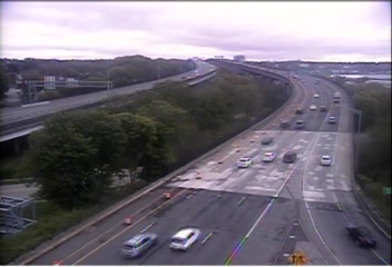 CAM 199 New London I-95 NB Exit 83 - Williams St. (Traffic closest to the camera is traveling NORTH) - USA