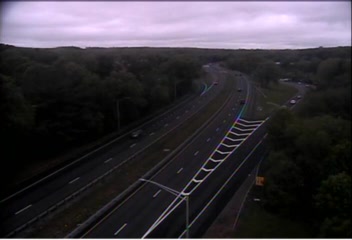CAM 183 Norwich I-395 NB Exit 11 - Rt. 82 (Salem Tpk.) (Traffic closest to the camera is traveling NORTH) - USA