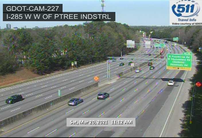 I-285 : W OF PTREE INDSTRL (W) (4993) - Atlanta and Georgia
