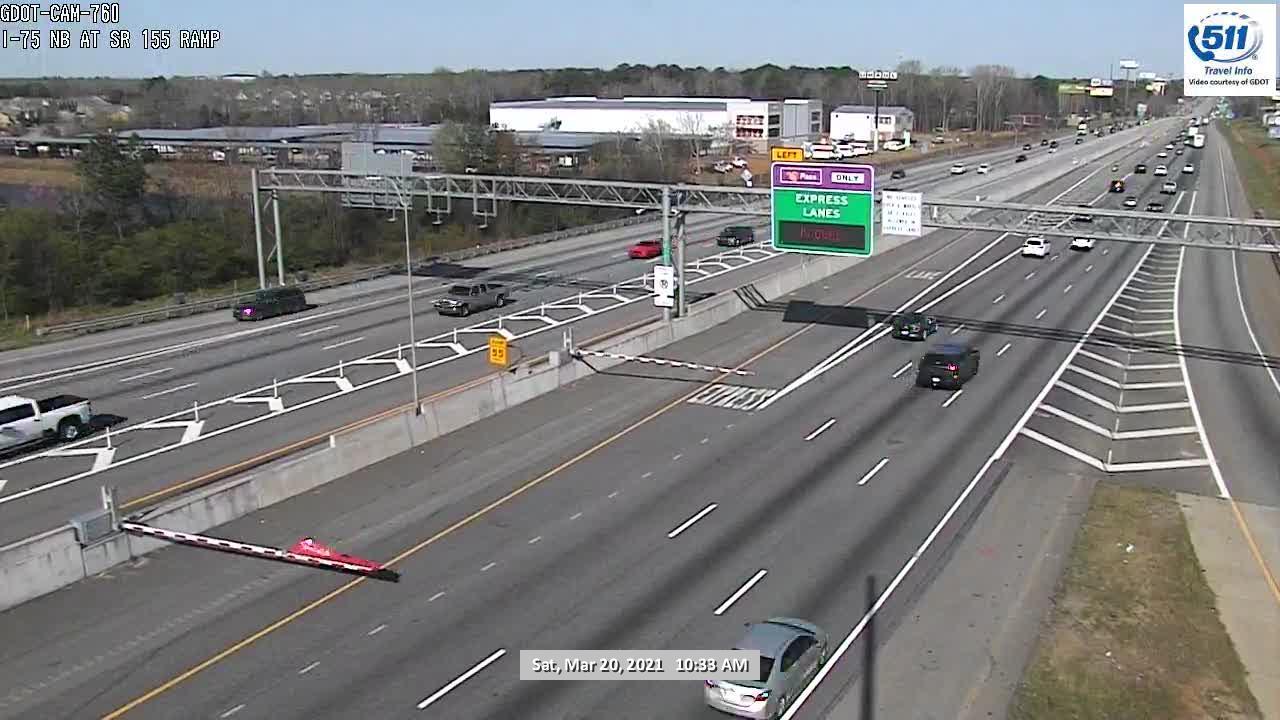 I-75 : RAMP FROM SR 155 (N) (13366) - Atlanta and Georgia