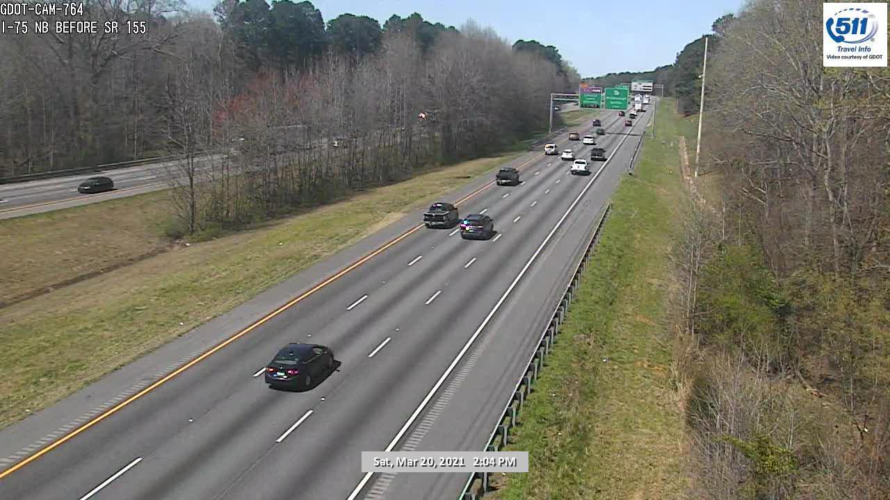 I-75 : BEFORE SR 155 (N) (13333) - Atlanta and Georgia