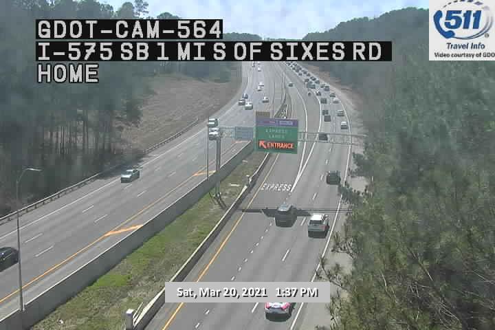 I-575 : 1 MI S OF SIXES RD (S) (15482) - Atlanta and Georgia