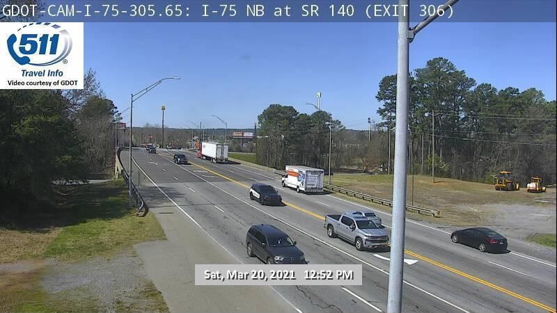 I-75  : SR 140 (EXIT 306) (N) (16120) - Atlanta and Georgia